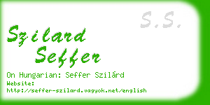 szilard seffer business card