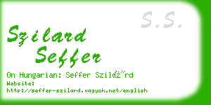 szilard seffer business card